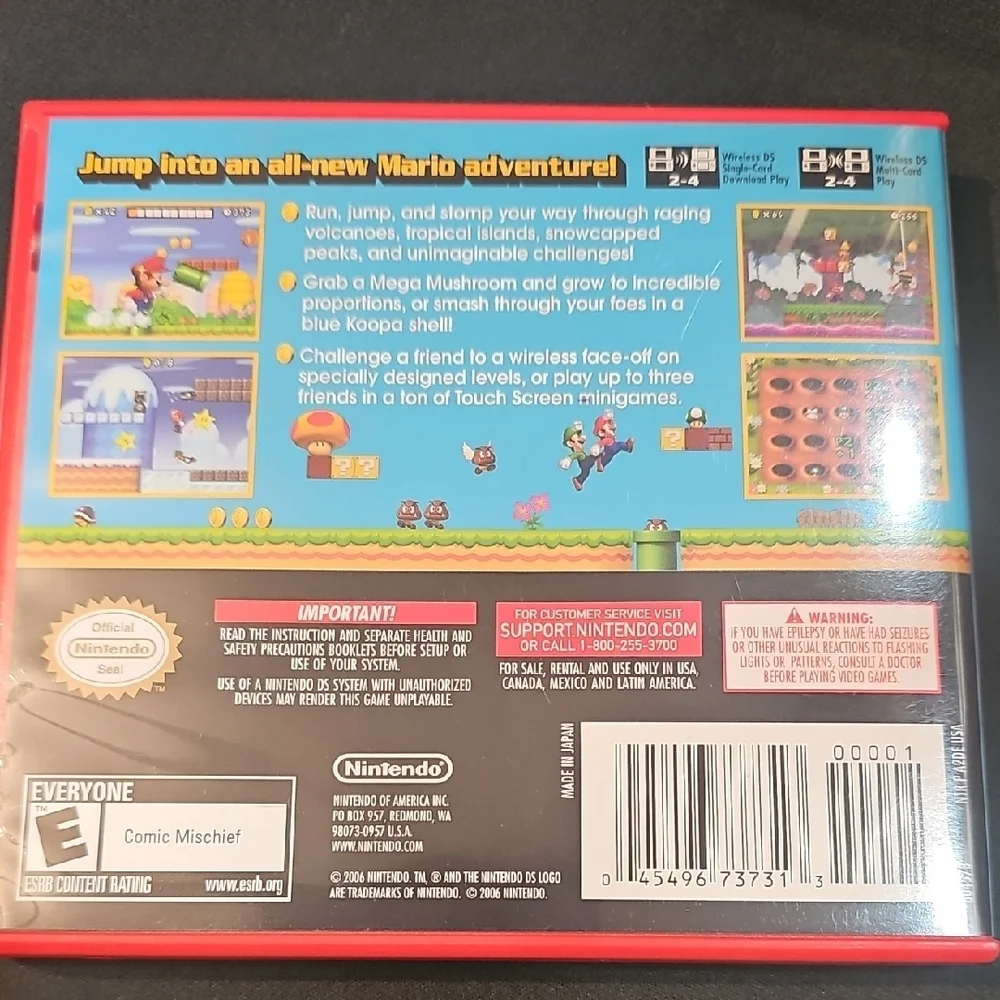 Nintendo Red New Super Mario Bros. Video Game